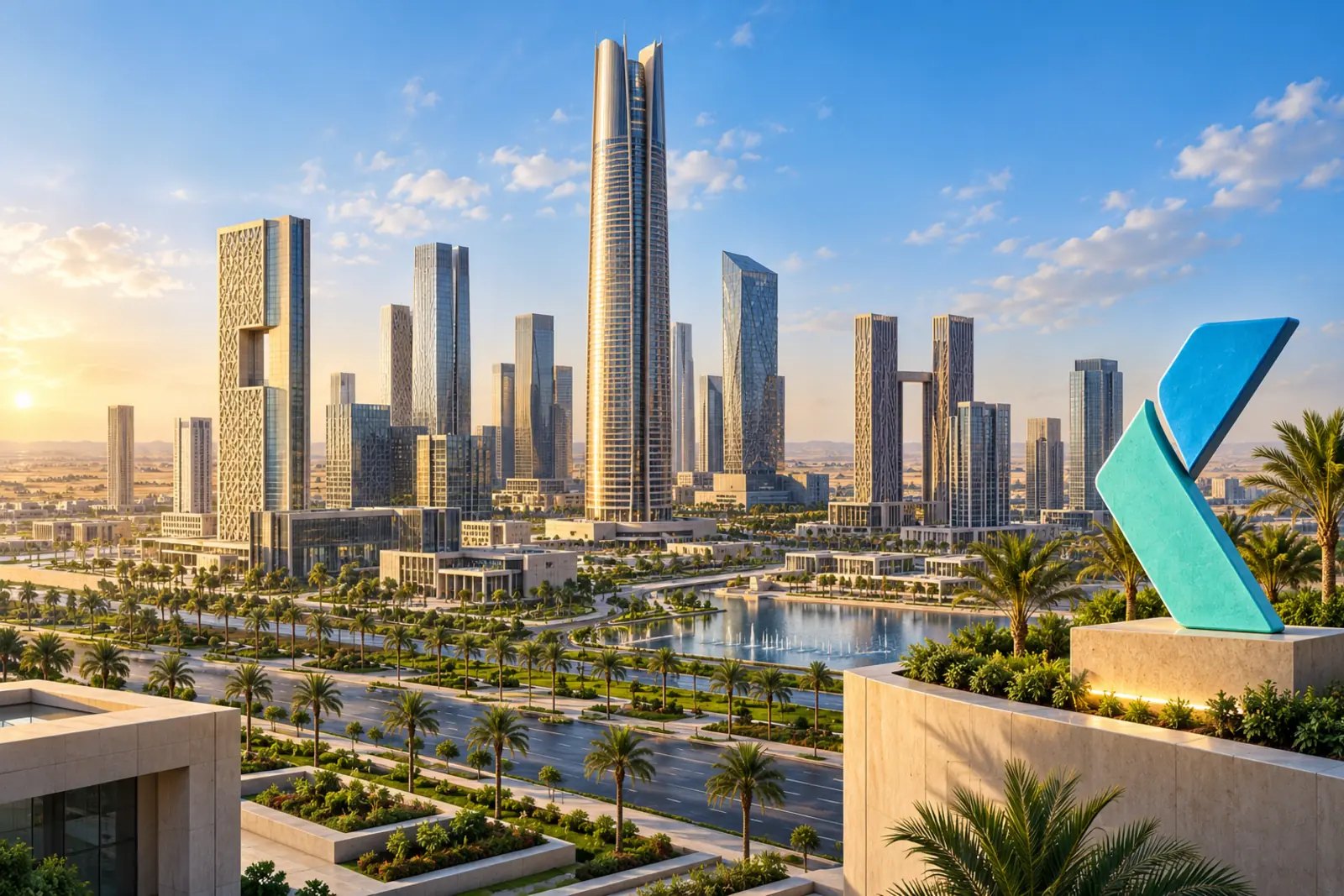 The towers of the central business district in the New Administrative Capital